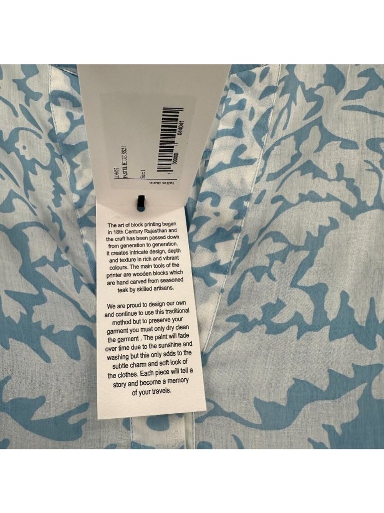 Juliet Dunn Pastel Blue Palladio Flared Sleeve Mini Dress Sz 1/S Small Nwt — image 8 of 8